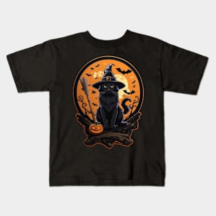 Witchy Cat Kids T-Shirt